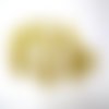 10 perles à facettes jaune en verre 8mm