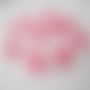 10 perles rose imitation jade en verre 8mm