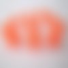 10 perles orange fluo imitation jade en verre 8mm