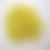 10gr perles de rocaille tube en verre couleur jaune irisé 5mm