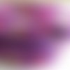 3 mètres ruban violet  imprimé fruits 25 mm 