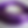 1 mètre ruban satin  violet  à pois 10 mm 