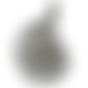 1 grande breloque pendentif motif escargot couleur argenté 81x50mm 