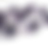 20 perles carré violet en verre  8x8mm 