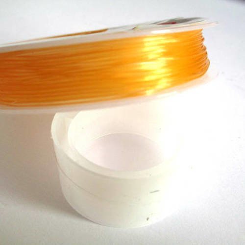 1 bobine de 7.50 m fil cristal élastique orange  0.8mm 