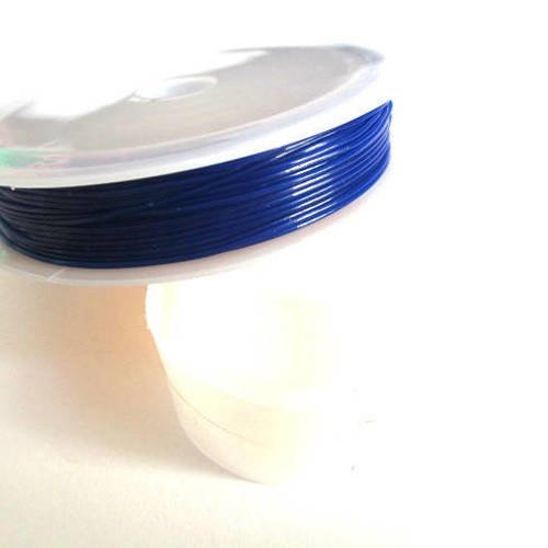 1 bobine de 7.50 m fil cristal élastique bleu foncé 0.8mm 