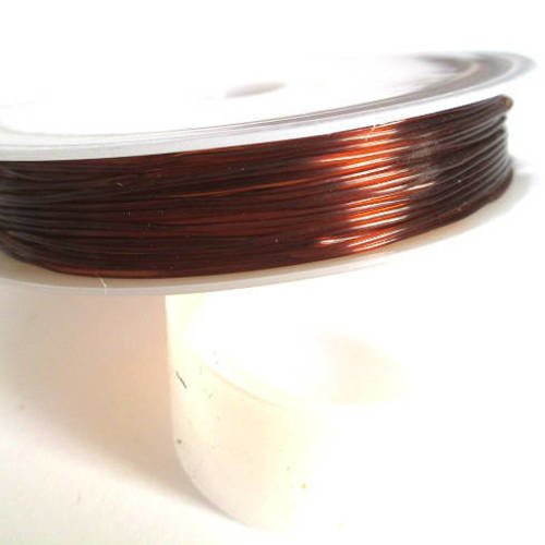 1 bobine de 7.50 m fil cristal élastique marron 0.8mm 