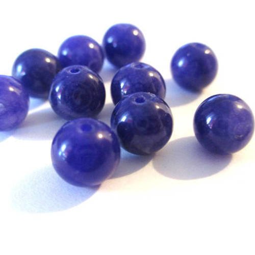 10 perles jade naturelle violet foncé 2  8mm (6) 
