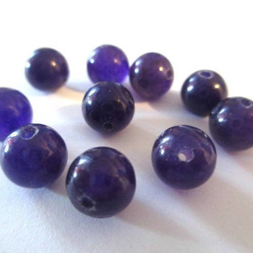 10 perles jade naturelle violet foncé 1   8mm (3) 