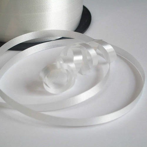 10 mètres de bolduc blanc pour emballage cadeaux et  décoration 5mm 
