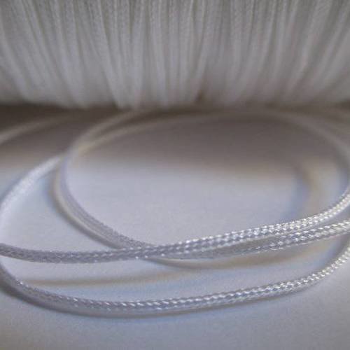 10m fil nylon blanc tressé 0.8mm 