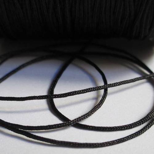 10m fil nylon noir tressé 0.8mm 