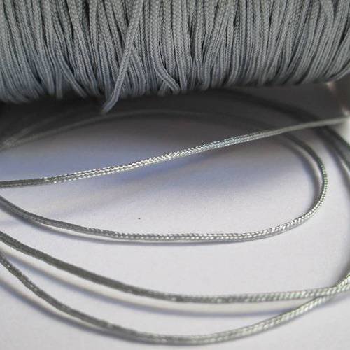 10m fil nylon gris tressé 0.8mm 