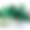 10 perles agate rayée nuances de vert 6mm 