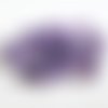 20 perles violet tréfilé vert foncé  en verre peint 4mm 