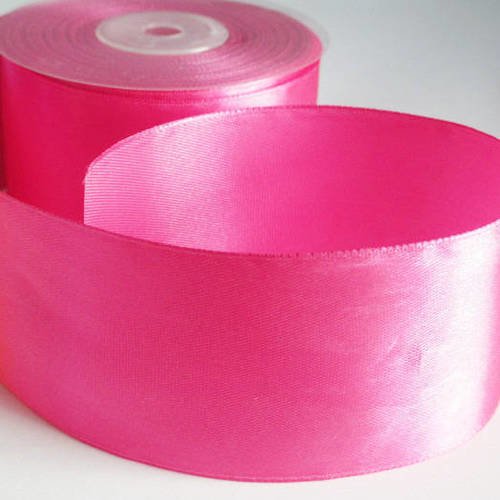 1m ruban satin rose vif 50mm 