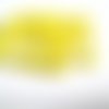 20 perles jaune craqué en verre 4mm 