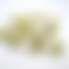 10 perles intercalaire rondelle doré strass blanc  8mm 