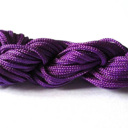 Fil nylon tressé violet 2mm en écheveaux de 12m 
