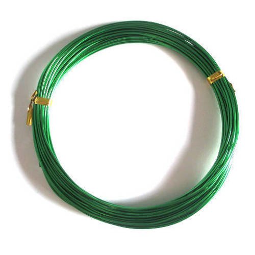 10m fil alu vert foncé 1mm en bobine 