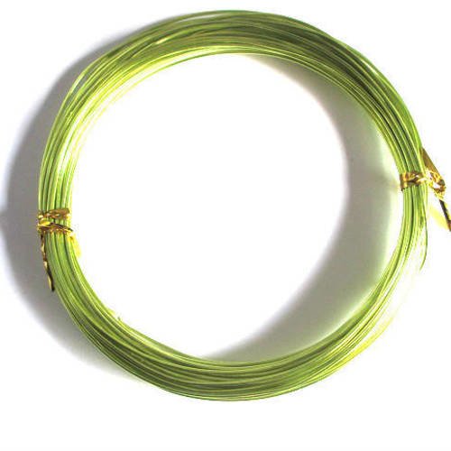 10m fil alu vert anis 1mm en bobine 