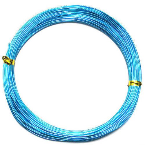 10m fil alu bleu turquoise 1mm en bobine 