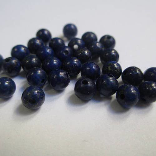 20 perles lapiz lazuli 4mm (g-08) 