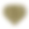 1 grande breloque pendentif coeur  couleur doré vieilli  breloque 54x57mm 