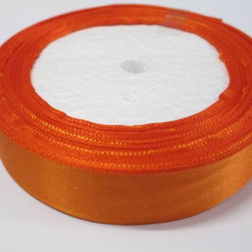 1 bobine 22 m ruban satin couleur orange 20mm 