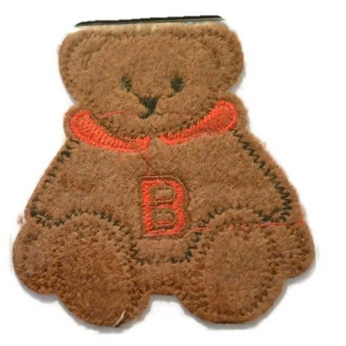 Écusson, patch embellissement applique thermocollant motif ours 8x7cm 