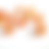 10 perles jade naturelle orange  6mm 
