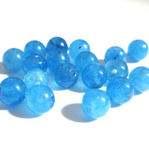 10 perles jade naturelle bleu 6mm (2) 