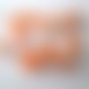 10 perles jade naturelle orange marbré 6mm 