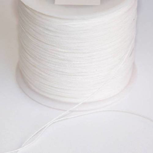5 m fil cordon polyester blanc 0.5mm 