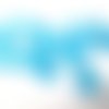 20 perles bleu ciel toupies en verre 6mm 