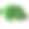 50 perles rondelle à facettes vert bouteille en verre 4mm