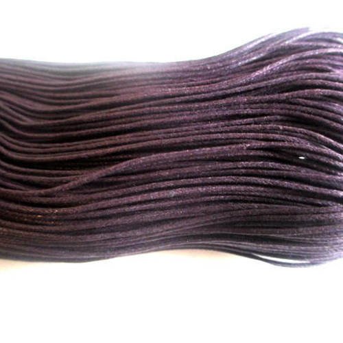 20 mètres fil coton ciré violet foncé0.7mm 