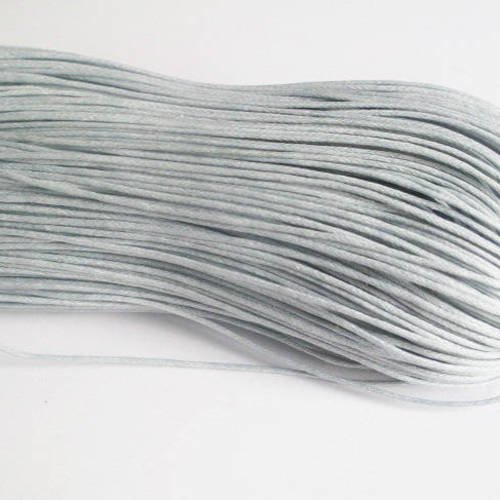 20 mètres fil coton ciré gris 0.7mm 