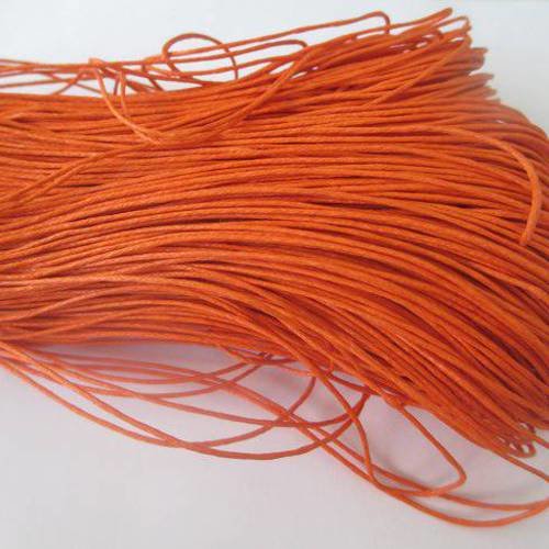 5 mètres fil coton ciré orange 0.7mm 