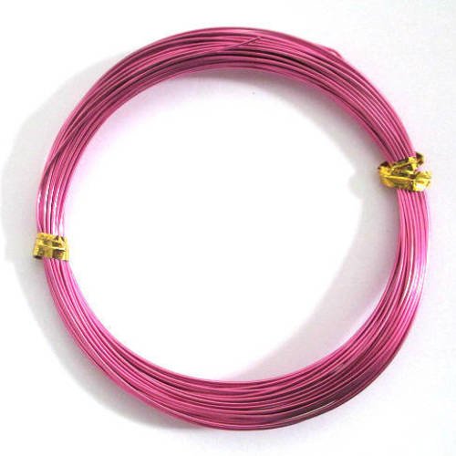 10m fil alu couleur rose 0.8mm en bobine 