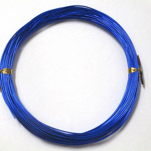 10m fil alu bleu foncé 0.8mm en bobine 