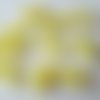 10 perles  papillon acrylique couleur jaune 18x10x6 mm 