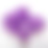 20 perles violet en verre imitation jade  4mm  (a-30) 