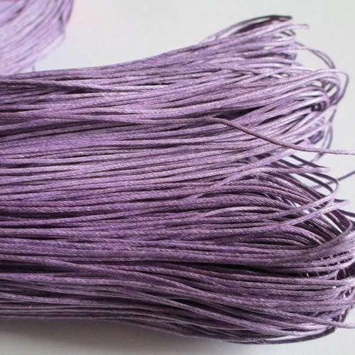 20 mètres fil coton ciré violet 1mm 