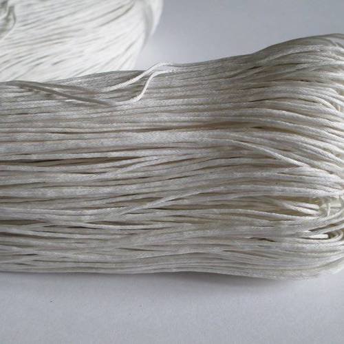 20 mètres fil coton ciré blanc 1mm 