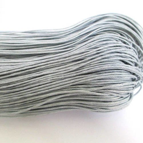 20 mètres fil coton ciré gris 1mm 