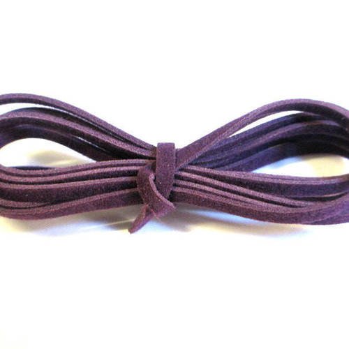 3 x 1m cordon de laine couleur violet 