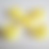 5 supports bagues acrylique jaune pour enfant 14mm ,plateau 9mm 