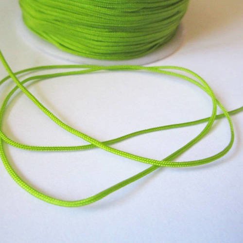 10m fil nylon vert anis tressé 1.5mm 