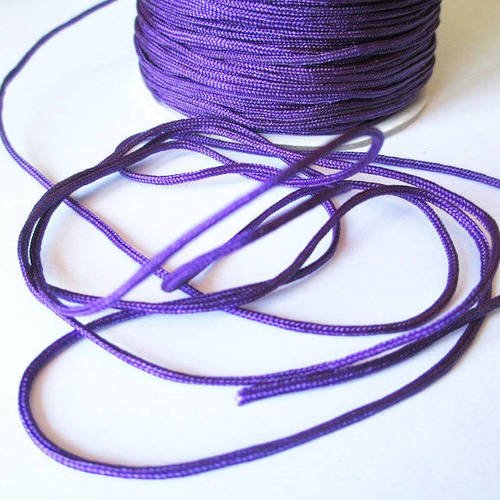 10m fil nylon violet tressé 1.5mm 